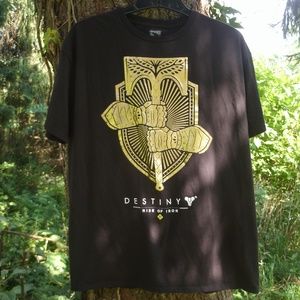 Destiny Rise of Iron Game T-Shirt gold metallic Size XL